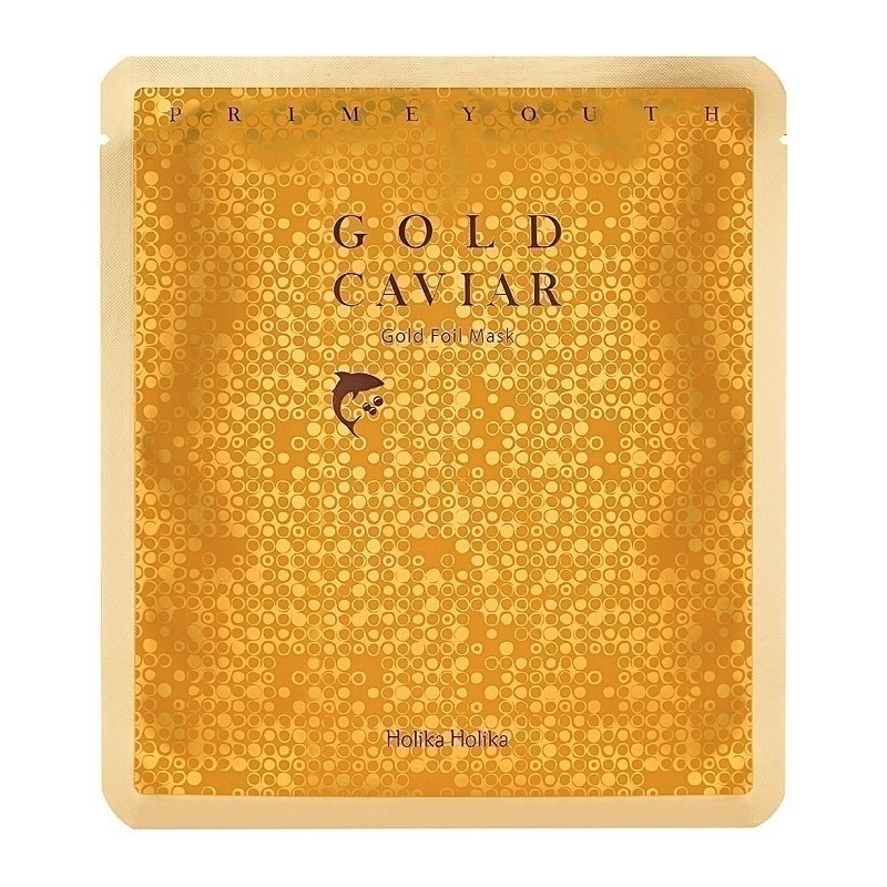 Holika Holika Prime Youth Gold Caviar Gold Foil Mask – veido kaukė